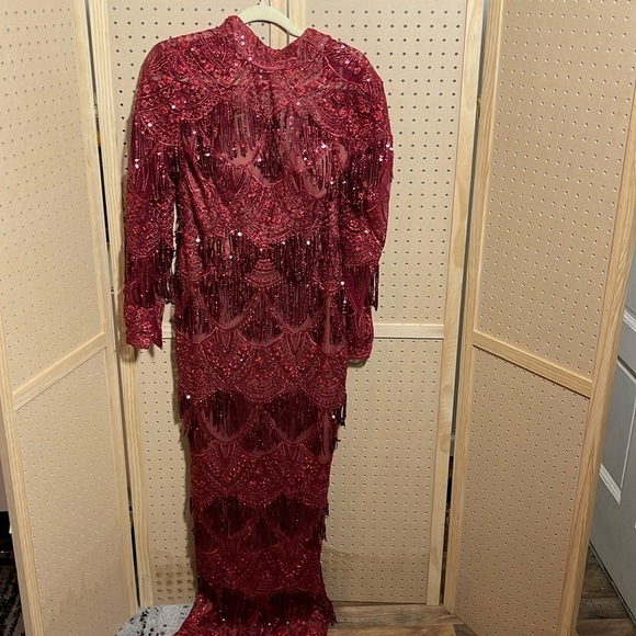 MNM COUTURE
NF BY NOUR N0293 DRESS burgundy - Picture 3 of 17